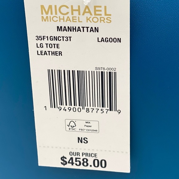 Michael Kors Manhattan Large Tote Lagoon - Picture 11 of 13